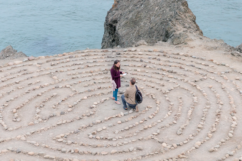 Lands End Labyrinth Surprise Engagement Proposal