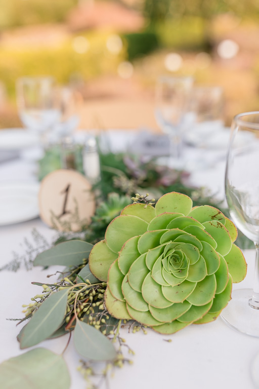 succulents wedding reception table centerpieces