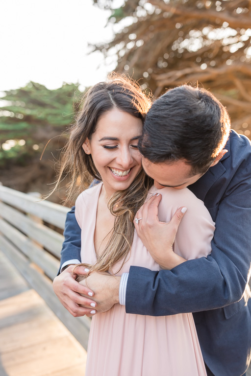 Ritz-Carlton engagement picture with dreamy light