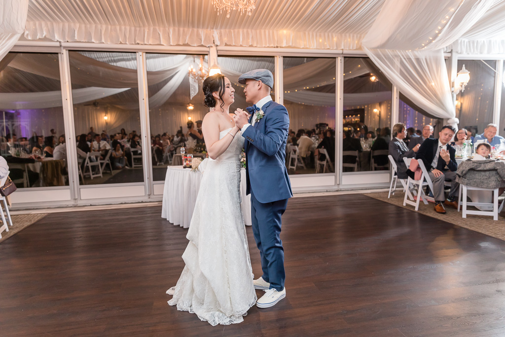 bride and groom first dance at Fairview Metropolitan