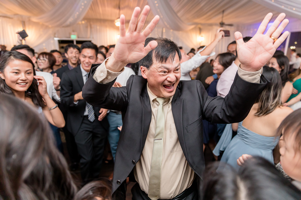 wedding guest having a great time dancing through the night