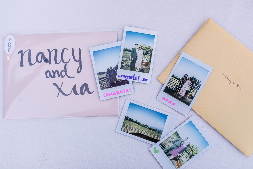 instax photos taken by wedding guests