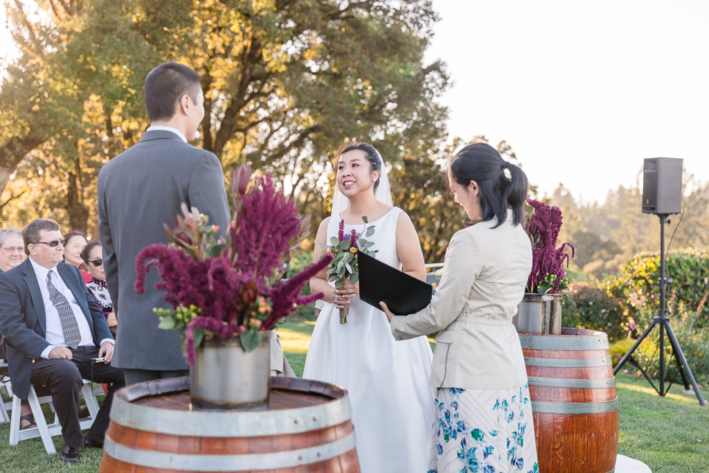 Thomas Fogarty Winery wedding ceremony