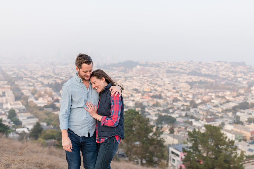 San Francisco Bernal Heights engagement photo