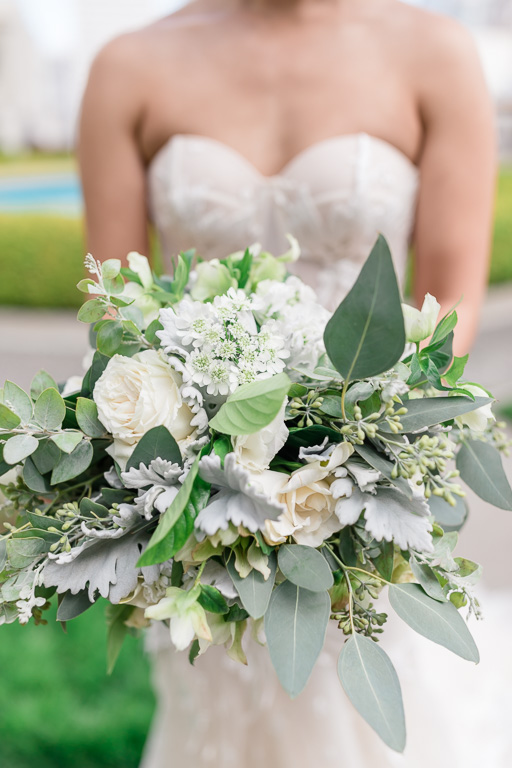 lush, colorful, elegant bridal bouquet from Bellevue Floral Co