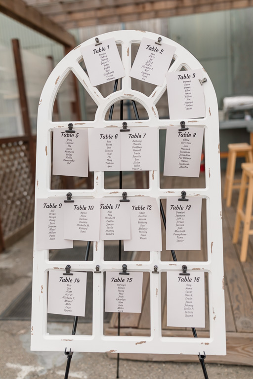 wedding guest table seating chart