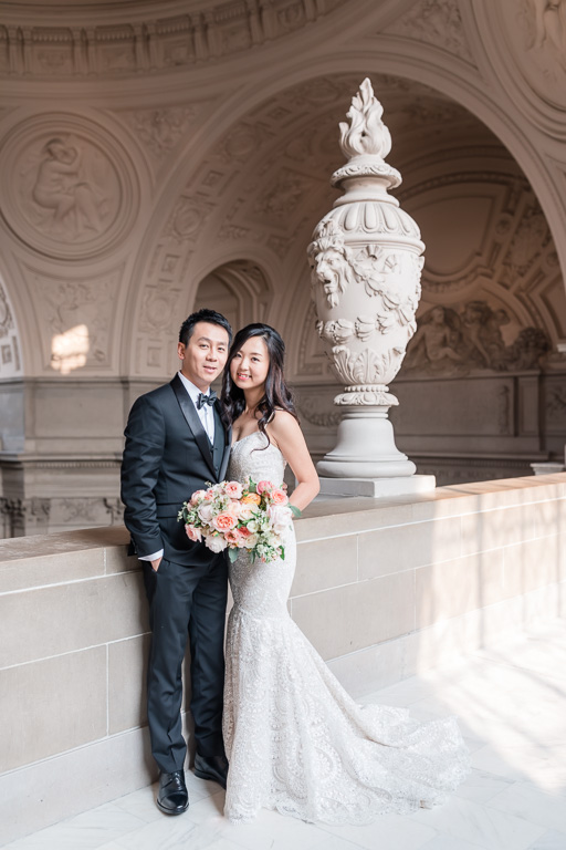 elegant and timeless wedding portrait at San Francisco City Hall
