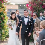 rose petal wedding exit