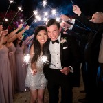 cute sparkler wedding photo