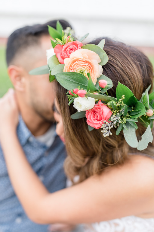 pretty flower crown for a SF engagement session