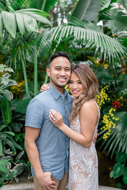 san francisco conservatory of flowers save-the-date portrait