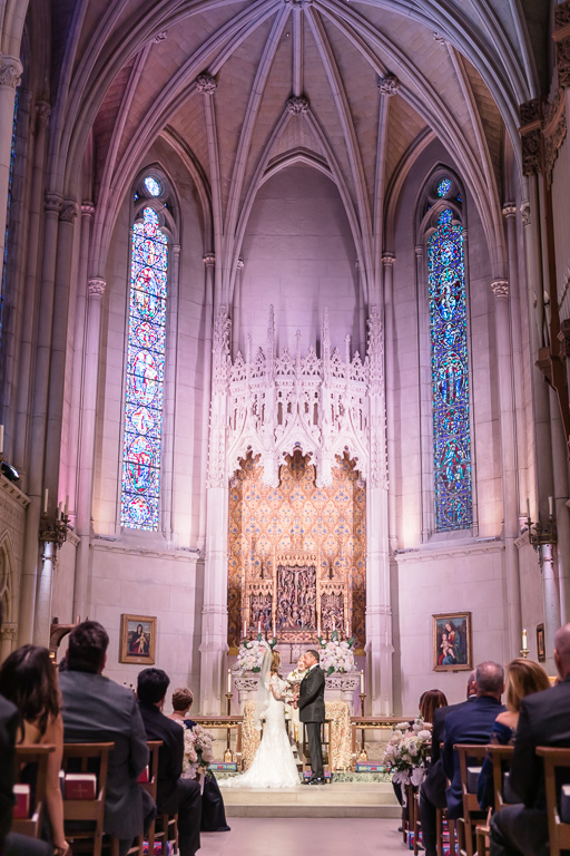 Grace chapel wedding ceremony inside the Grace Cathedral