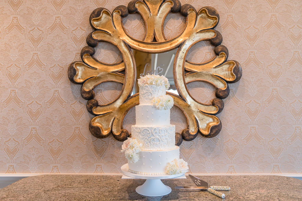 classic 4 tier white wedding cake