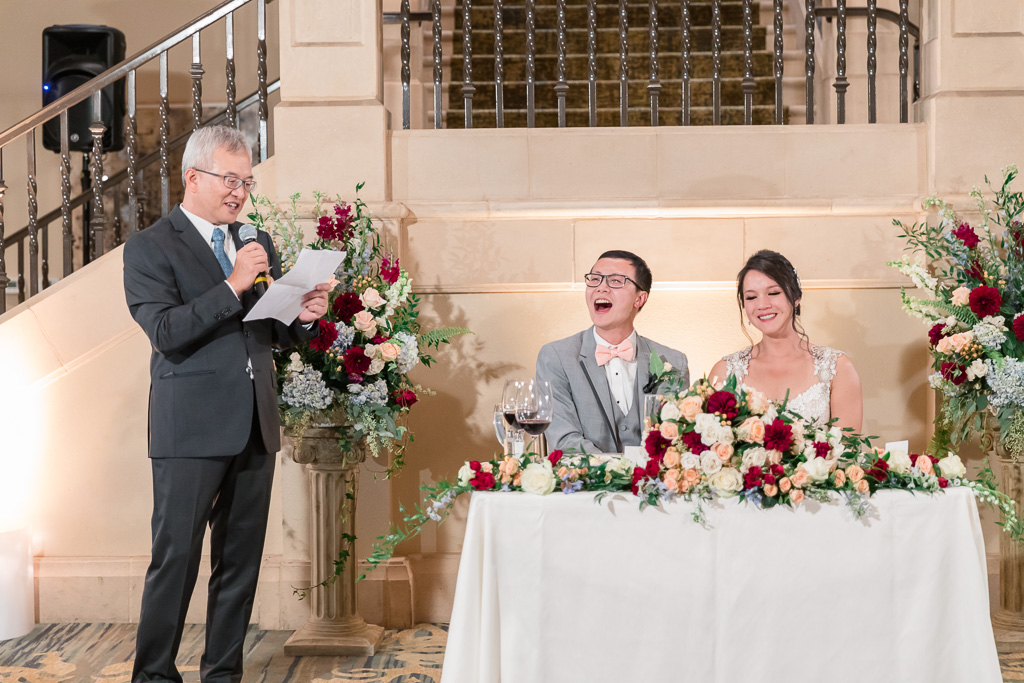 father of the bride made a hilarious toast