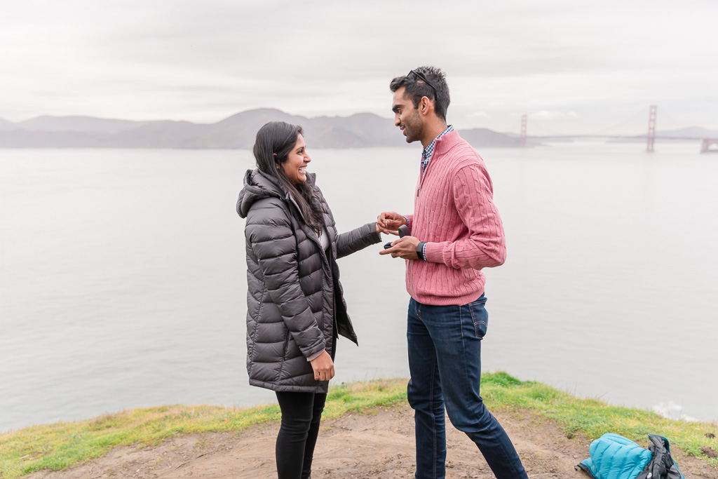 happy proposal by the ocean in san francisco