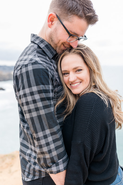 sweet couple session by the Pacific ocean