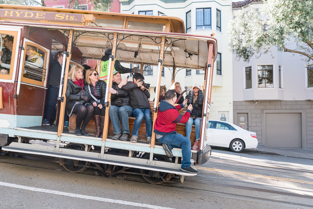 San Francisco cable car surprise marriage proposal