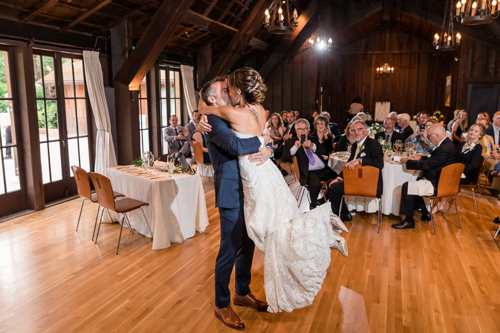 a life and kiss at the end of their first dance