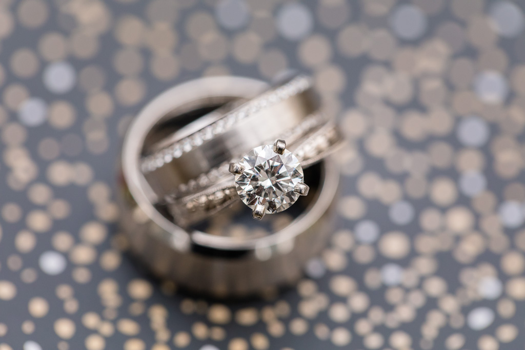 wedding ring set close-up