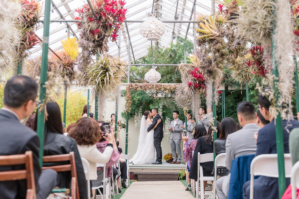 gorgeous wedding in a lavish greenhouse in Pacifica
