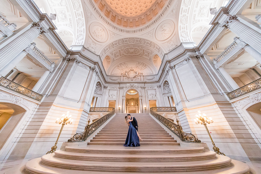 San Francisco City Hall signature photo of the grand staircase