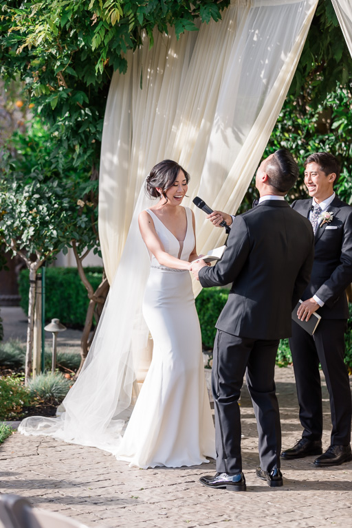 bride's funny vows got everyone had a good laugh - Casa Real wedding ceremony