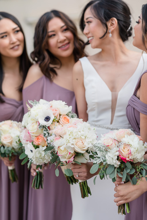 bride tribe and their bouquets
