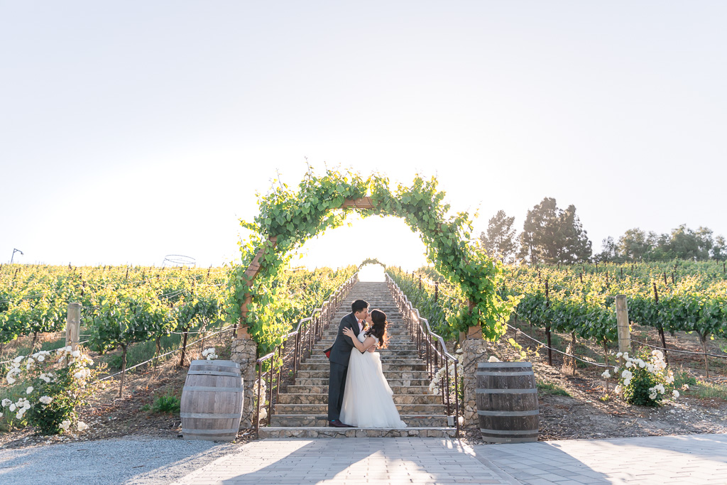 Nella Terra Cellars vineyards wedding picture