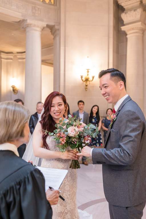 couple getting married at the SF city hall