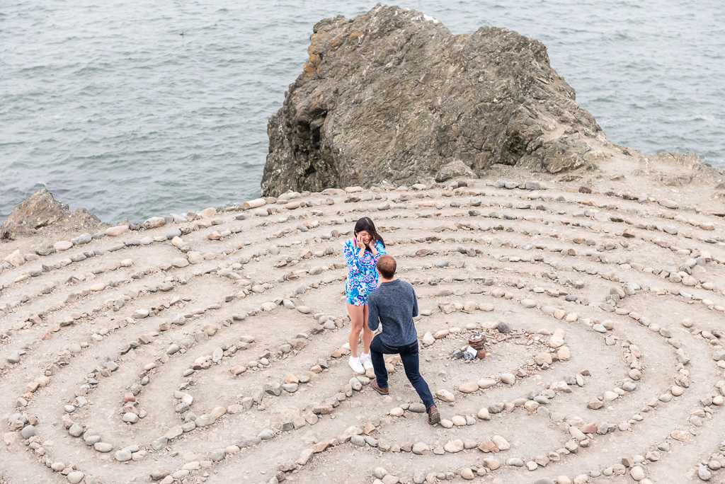 Lands End Labyrinth surprise marriage proposal