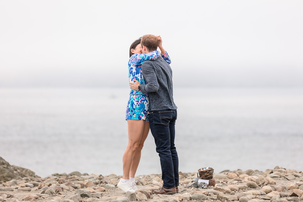 they are engaged by the ocean