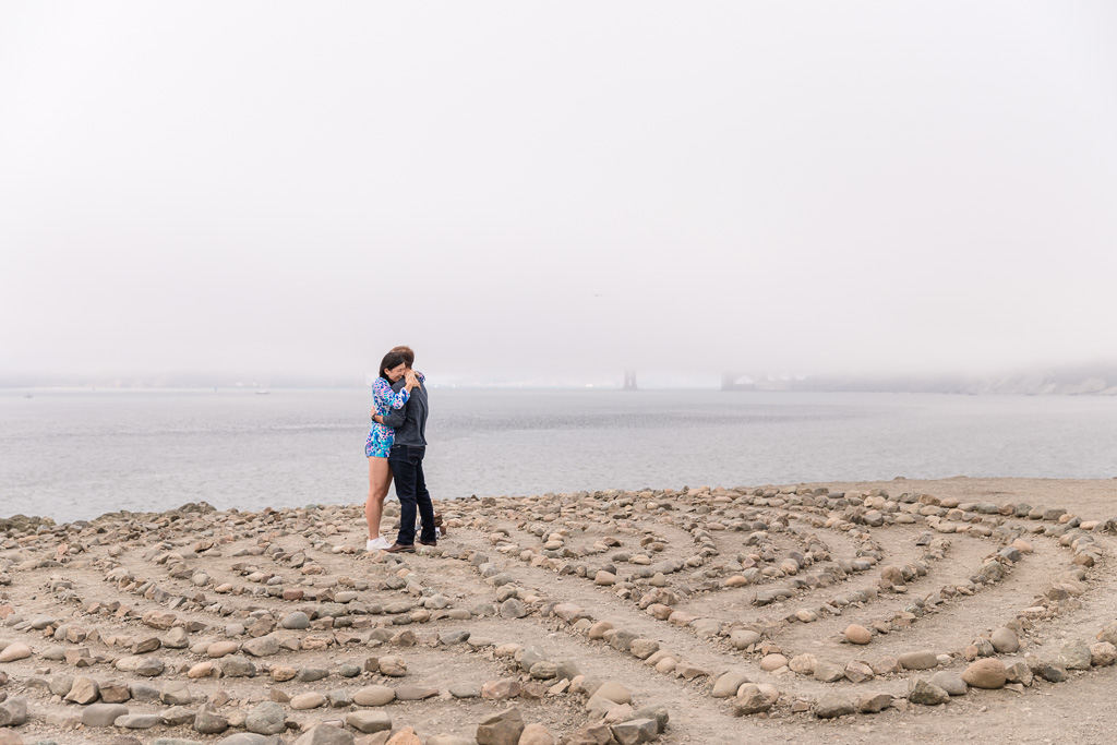 foggy San Francisco surprise proposal