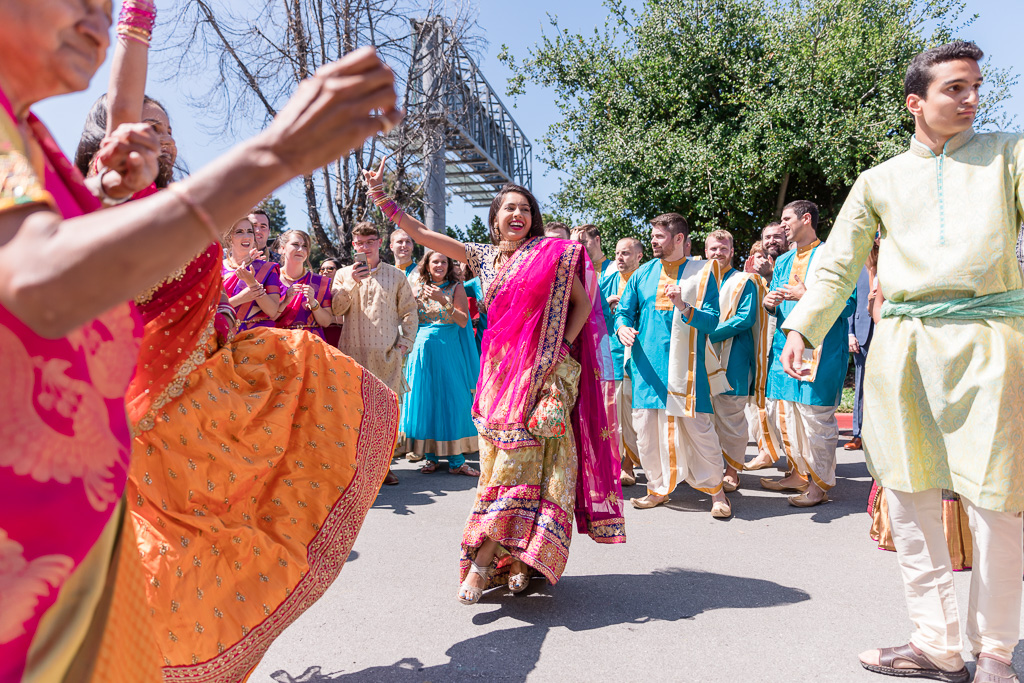 Indian wedding outdoor dancing