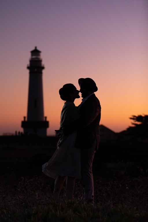 Pigeon Point Lighthouse silhouette photo