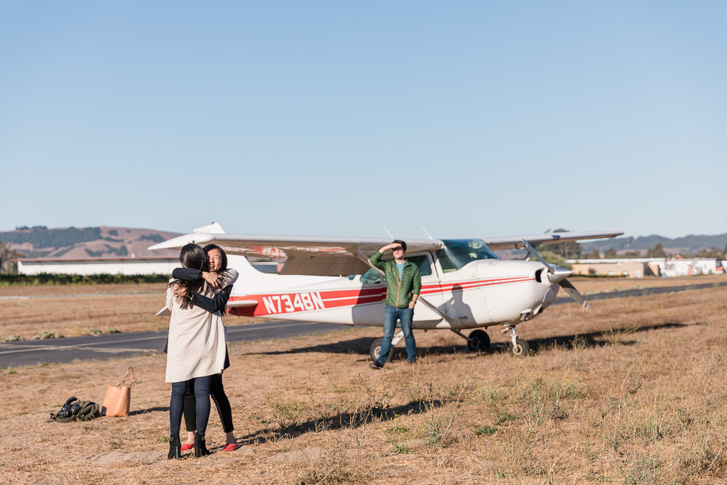 a well executed surprise proposal involving a private plane