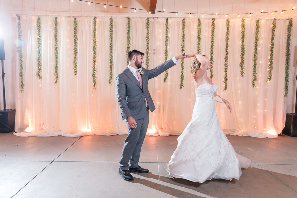 twirling as husband and wife