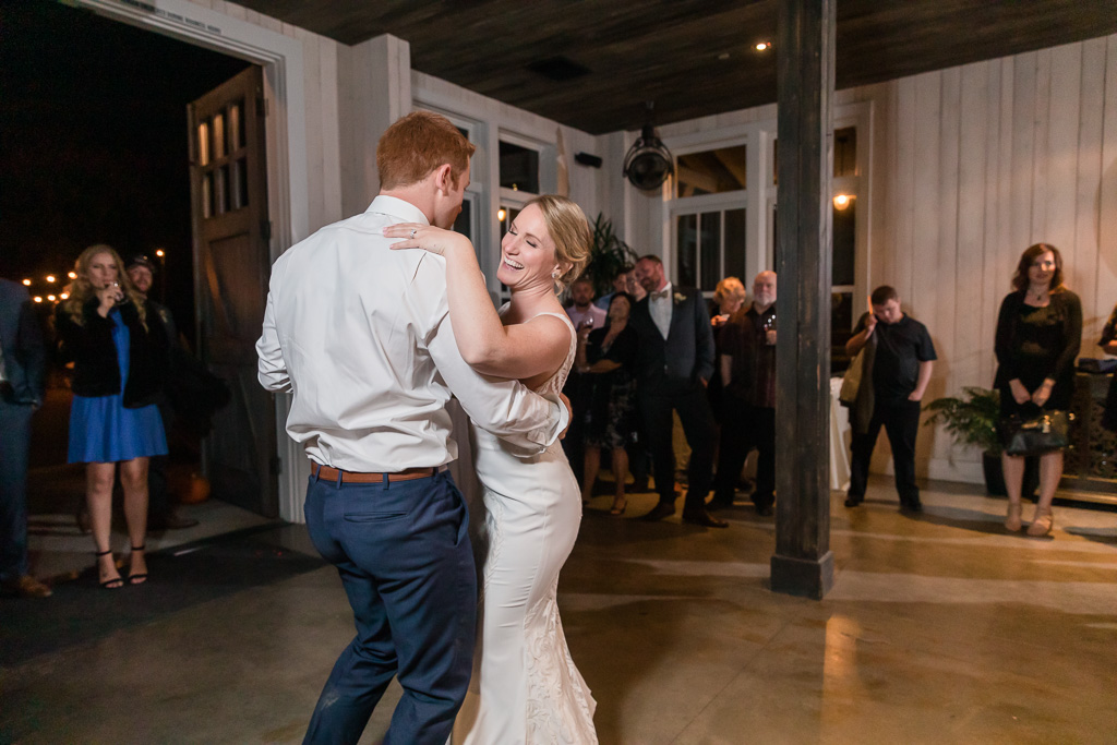 romantic first dance as husband and wife