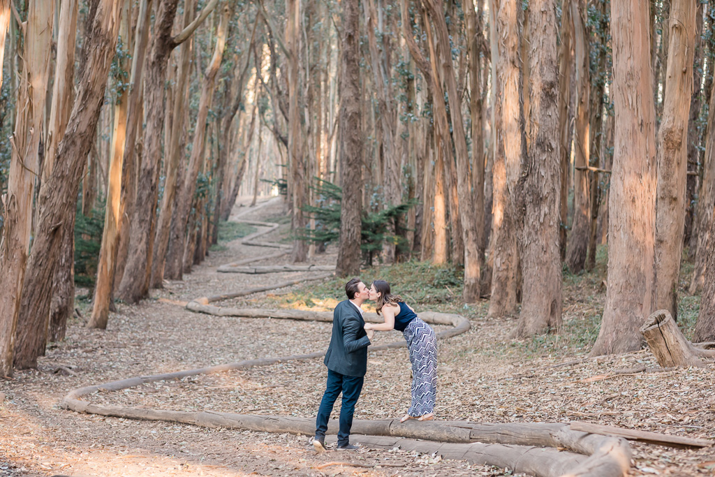 Lovers' Lane save-the-date couple portrait