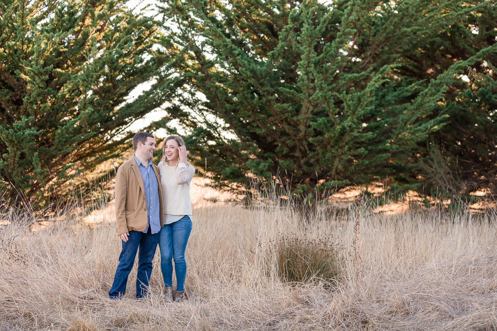 Half Moon Bay forest engagement photo