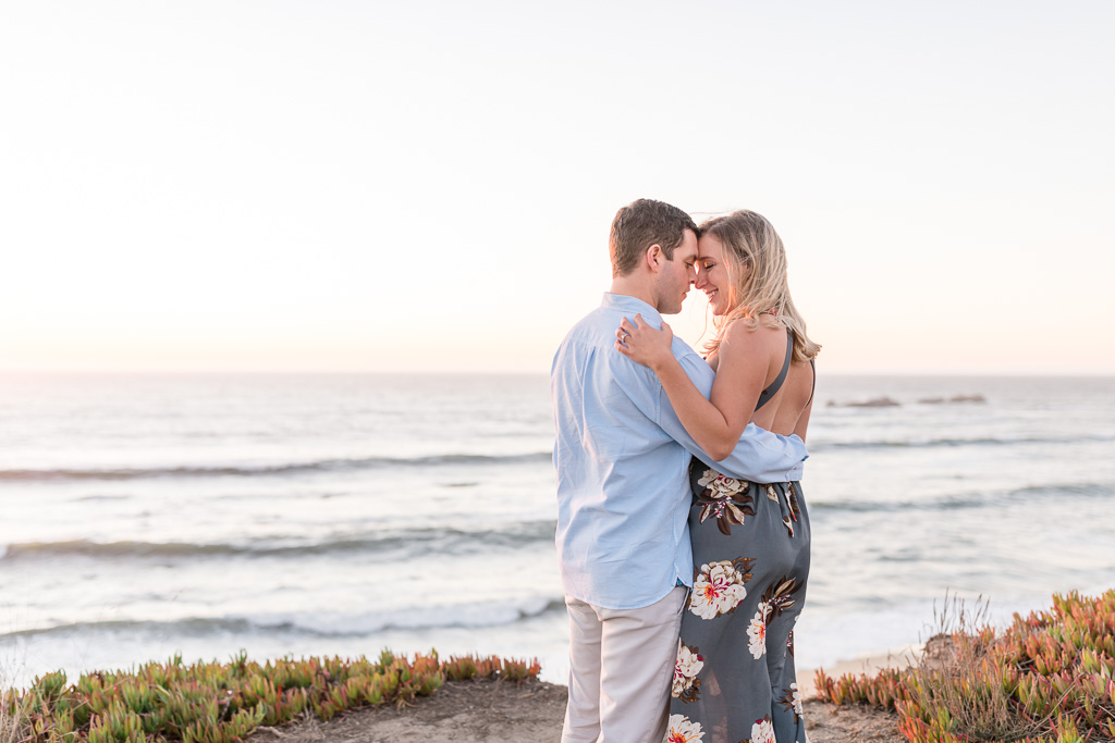 engagement photo overlooking Pelican Point Beach