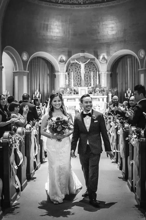 walking down the aisle as a married couple