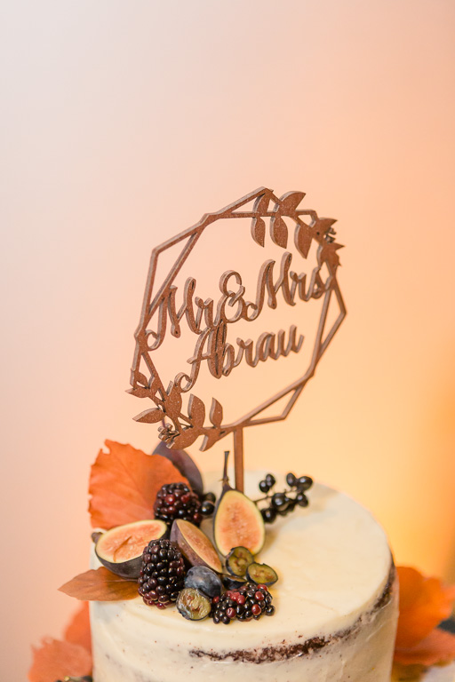 fall color cake topper