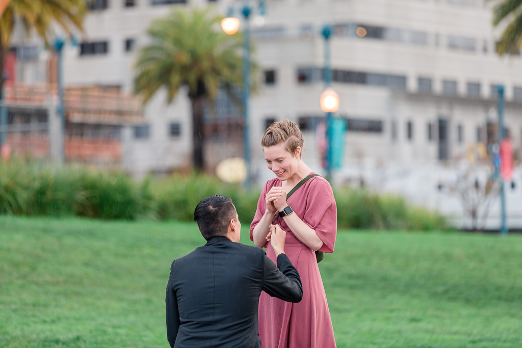 cute surprise proposal in San Francisco