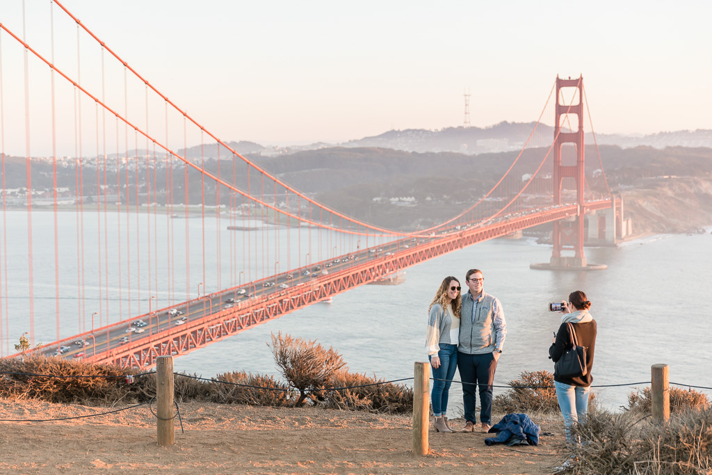 random tourist photo at the Golden Gate Bridge