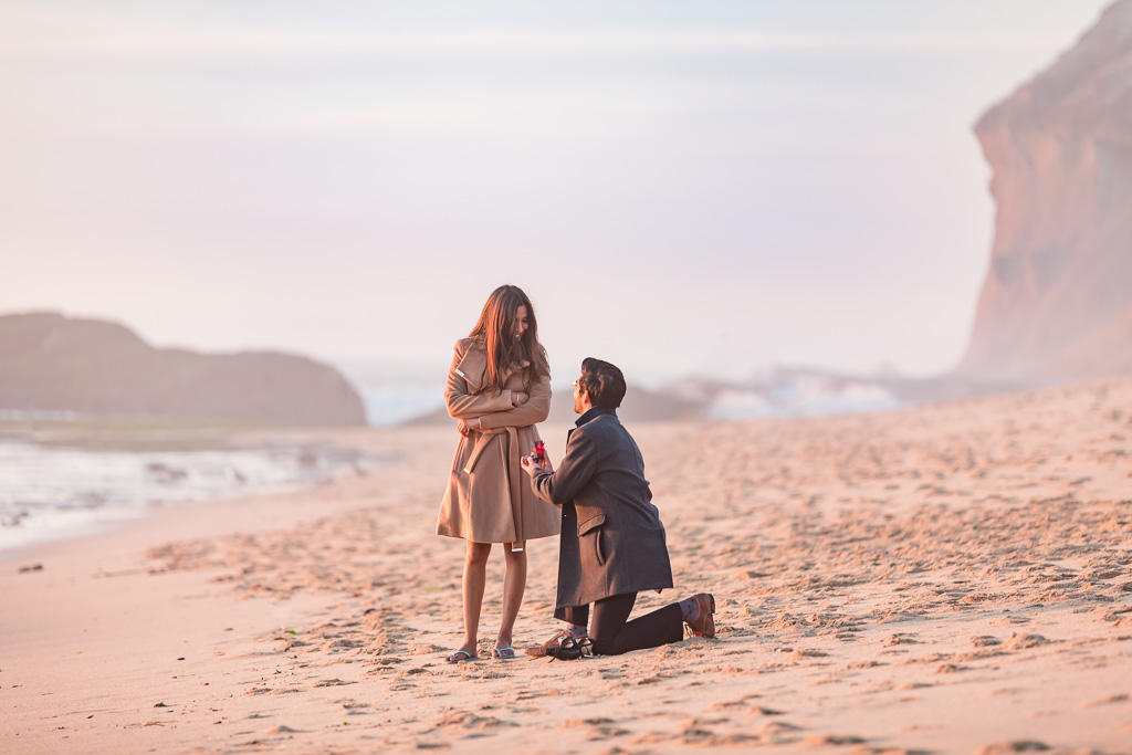 secluded Half Moon Bay beach proposal
