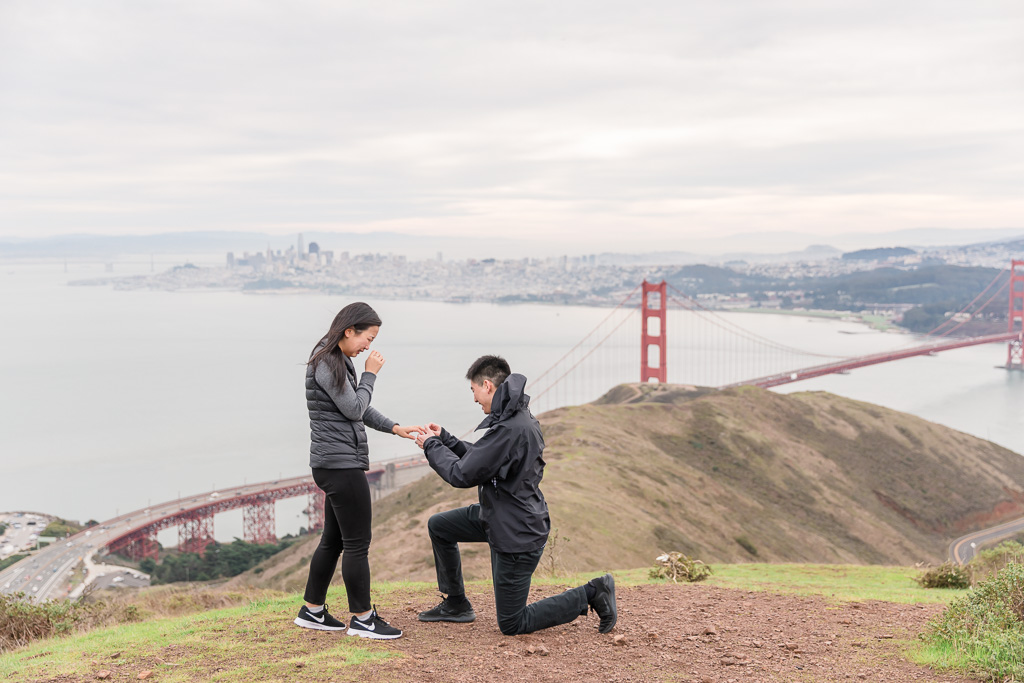 Golden Gate Bridge surprise proposal at Marin Headlands
