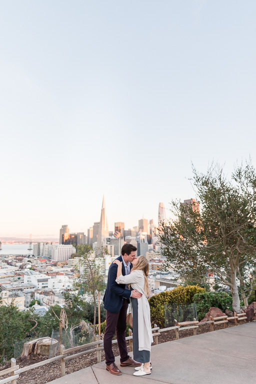 kissing on top of San Francisco