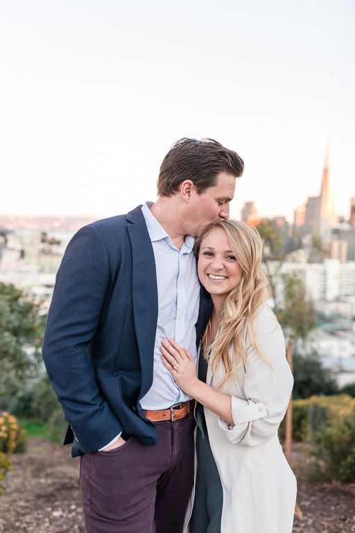 San Francisco surprise marriage proposal couple portrait