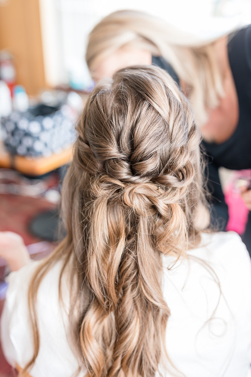 romantic bridal hair with braids