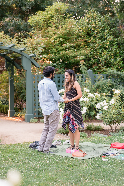 Palo Alto garden surprise marriage proposal